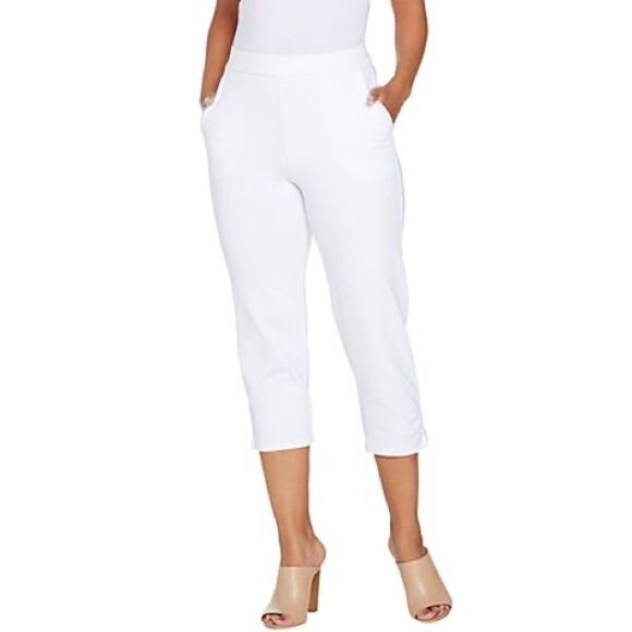 Susan Graver Weekend Premium Stretch Pull-On Capri Leggings - Picture 1 of 4